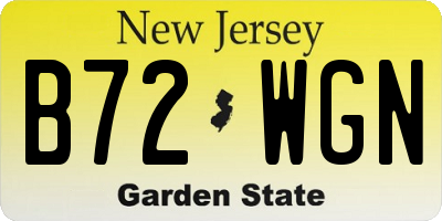 NJ license plate B72WGN