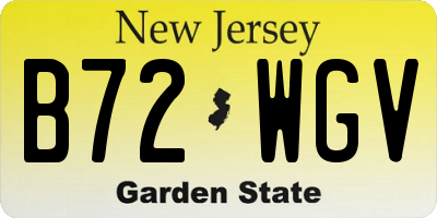 NJ license plate B72WGV
