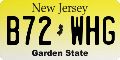 NJ license plate B72WHG