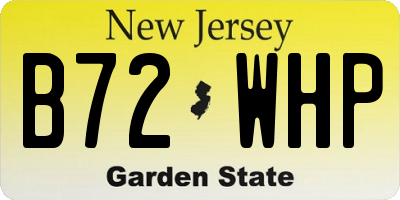 NJ license plate B72WHP