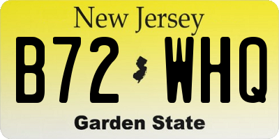 NJ license plate B72WHQ