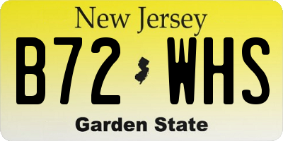NJ license plate B72WHS