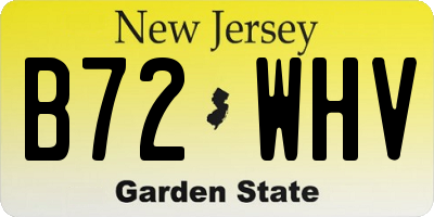 NJ license plate B72WHV