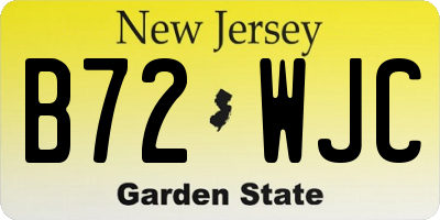 NJ license plate B72WJC