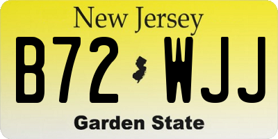 NJ license plate B72WJJ