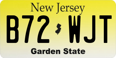 NJ license plate B72WJT
