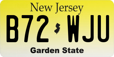 NJ license plate B72WJU