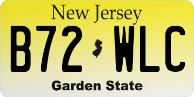 NJ license plate B72WLC