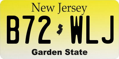 NJ license plate B72WLJ
