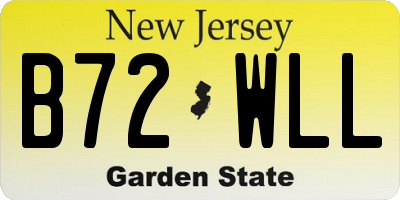 NJ license plate B72WLL