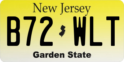 NJ license plate B72WLT