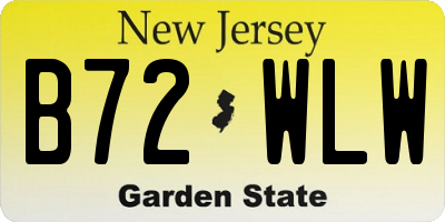 NJ license plate B72WLW