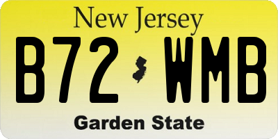NJ license plate B72WMB