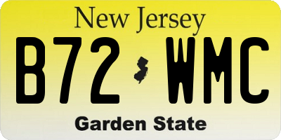 NJ license plate B72WMC