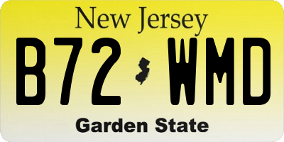 NJ license plate B72WMD
