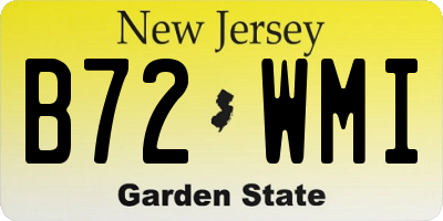 NJ license plate B72WMI