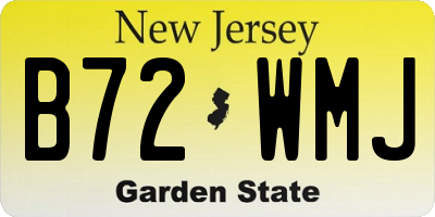 NJ license plate B72WMJ