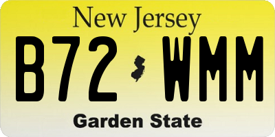 NJ license plate B72WMM