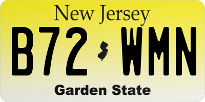 NJ license plate B72WMN
