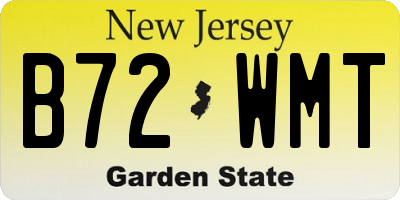 NJ license plate B72WMT