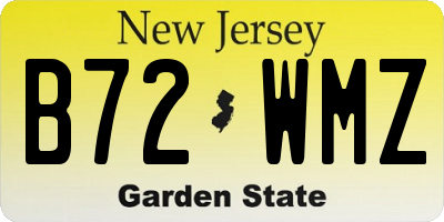 NJ license plate B72WMZ