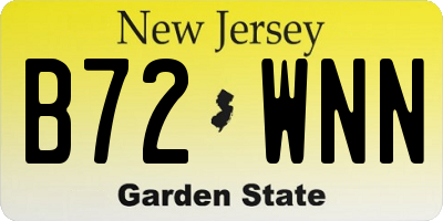 NJ license plate B72WNN