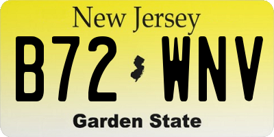 NJ license plate B72WNV