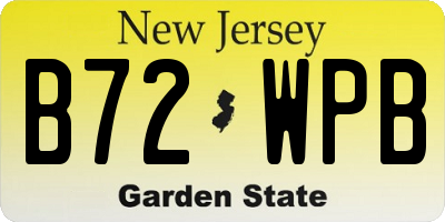 NJ license plate B72WPB