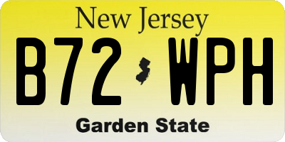 NJ license plate B72WPH