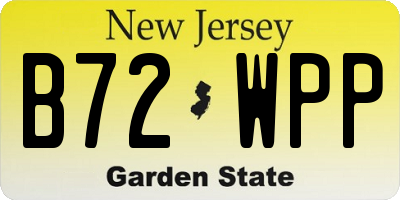 NJ license plate B72WPP