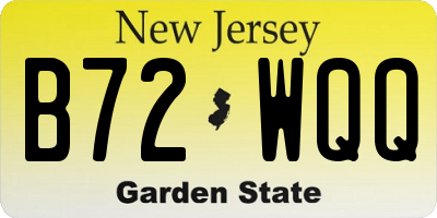 NJ license plate B72WQQ