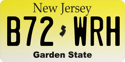 NJ license plate B72WRH