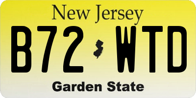 NJ license plate B72WTD