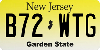 NJ license plate B72WTG