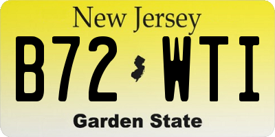 NJ license plate B72WTI