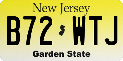 NJ license plate B72WTJ