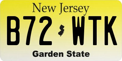 NJ license plate B72WTK