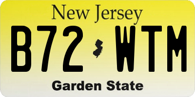 NJ license plate B72WTM