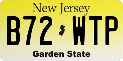 NJ license plate B72WTP