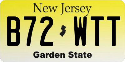 NJ license plate B72WTT