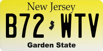 NJ license plate B72WTV