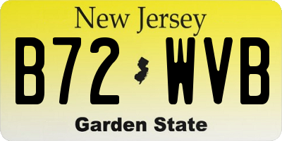 NJ license plate B72WVB