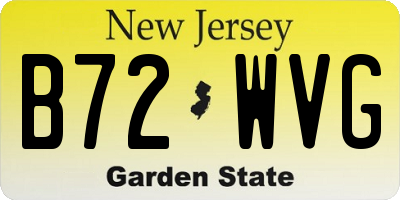 NJ license plate B72WVG