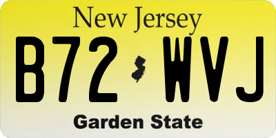 NJ license plate B72WVJ