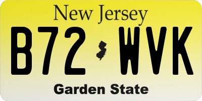 NJ license plate B72WVK