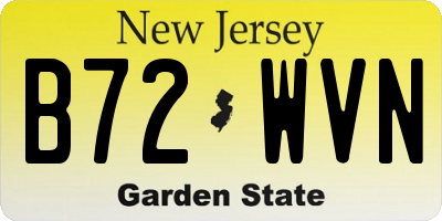 NJ license plate B72WVN