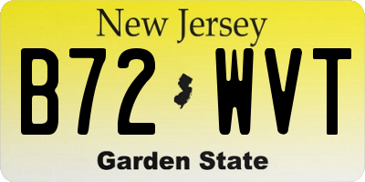 NJ license plate B72WVT