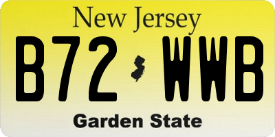 NJ license plate B72WWB