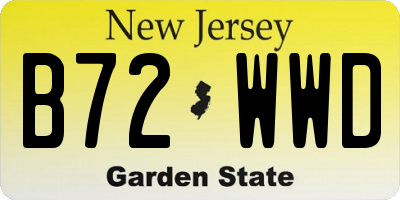 NJ license plate B72WWD