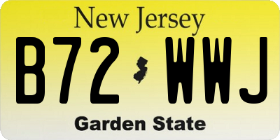 NJ license plate B72WWJ